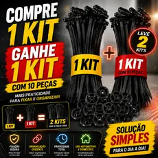 Kit 50/40/20 Abraçadeira Nylon Enforca Gato Cinta Plástica Universal Travamento Automático Carro