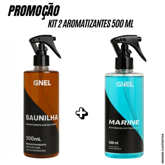 Aromatizante Cheirinho Kit 2 Produtos Marine e Baunilha Para Casa, Carro e Ambientes spray aromatizador Odorizador