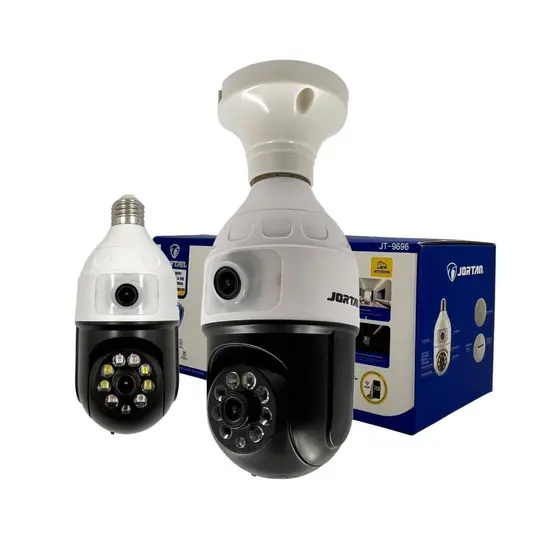Câmera Lampada Jortan 9696 Wi-Fi 360º 2 Lentes Fiull-HD IP WI-FI