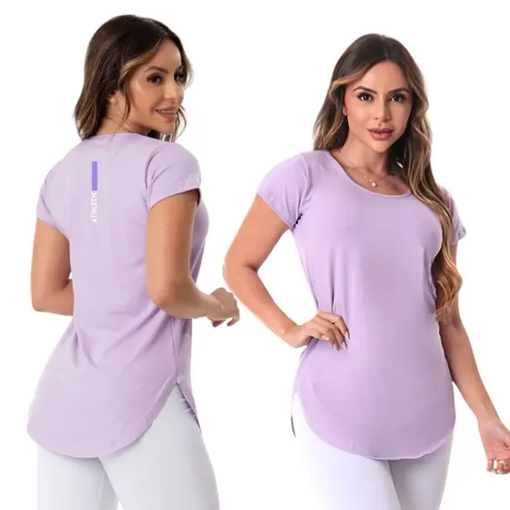 Blusa Feminina Academia Athletic Lilás