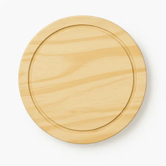 TABUA REDONDA NATURAL/CRU PARA FRIOS PIZZA DECORAÇÃO