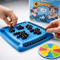 Xadrez Magnético 32 Esferas Jogo Educativo Infantil Tabuleiro Estratégia Lógica Portátil