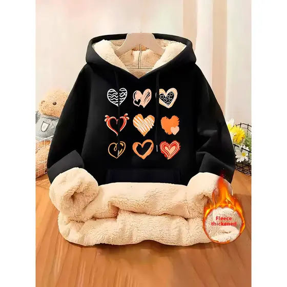 Blusa Moletom Feminino Casaco Moletom Feminino Moletom Peluciado Feminino Pelinho Lançamento Estiloso Exclusivo
 Preto