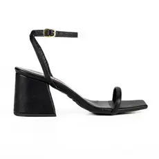 Sandália Moda Feminina JJOJO Ofélia Salto Médio Grosso 7 cm Elegante e Confortável