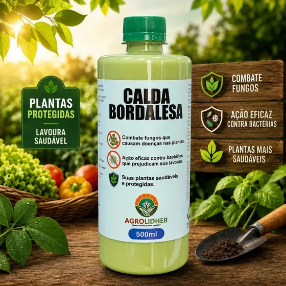 Calda Bordalesa Fungicida e Bactericida Fertilizante 500Ml