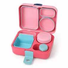 Kit Lancheira Bento com 8 Peças Box Thermos Rosa Infantil  BPA Free