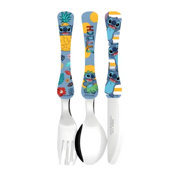Kit Jogo Talheres Infantil 3 Colher Garfo Faca Para Crianças