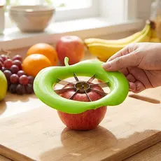 Fatiador de Maçã Frutas e Legumes Inox Formato Maçã Cortador Prático