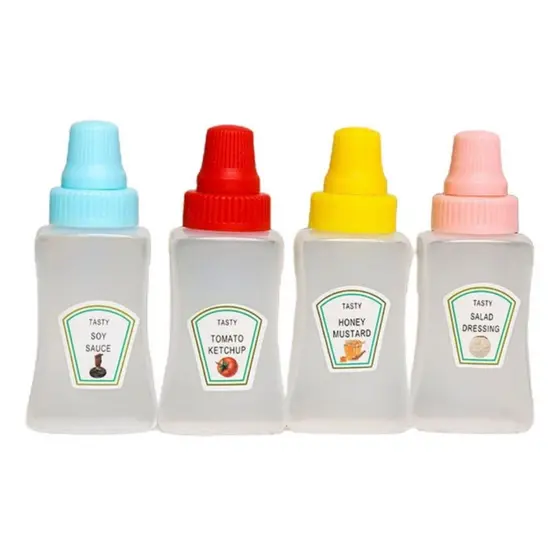 Potinhos para Molho Mini Bisnagas 4pçs