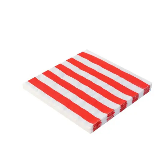 Guardanapo Listrado Vermelho 20 Unidades
