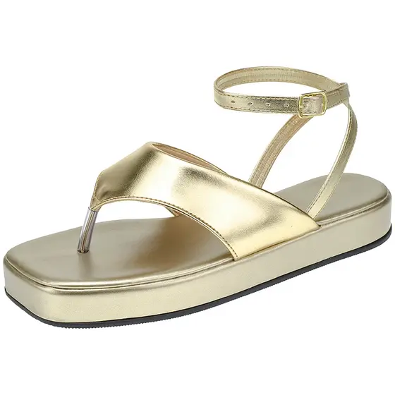 Sandalia Rasteira Feminina Flat Confortavel tamanco Sandalia Moderna Moda Plataforma