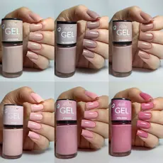 Kit 6 Esm Nudes e Rosas Efeito Gel 9ml
