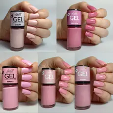 Kit 05 Esmalte Bella Brazil EFEITO GEL *Seca Sem Cabine* 9ml