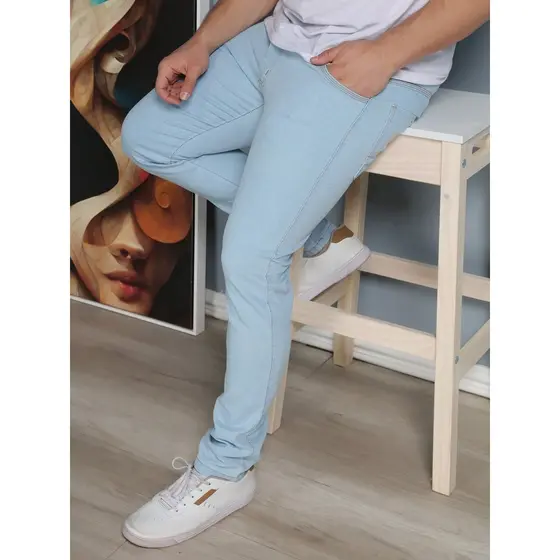 an mudas Calça Jeans Skinny Masculina Com Lycra Estica