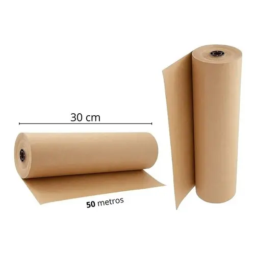 Papel Semi Kraft Pardo Rolo Bobina 30 Cm 50 Metros Embalagem Envio Imediato