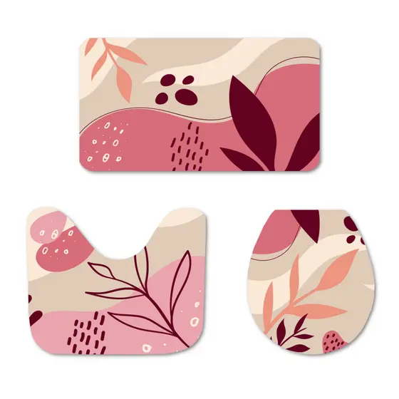 KIT 3 TAPETES PARA BANHEIRO ANTIDERRAPANTE - HOME - DECOR
