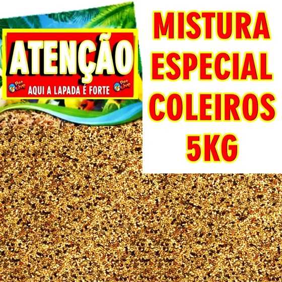 Mistura Para Coleiro e Canário Da Terra Premium Especial 5kg Mistura Para Coleira