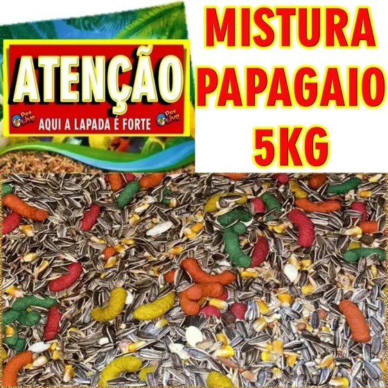 Mistura para Papagaios, Araras e Maritacas 5 kg - Mix de frutas - MISTURA PREMIUM