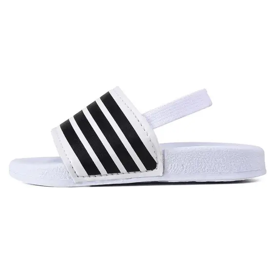 Chinelo Sandália Slide bebê infantil 4 Listra Masculino Feminino com elástico do 16 ao 25 Escolar