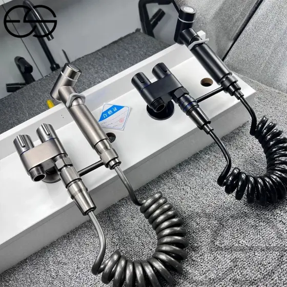 KIT Banheiro Ducha Higiênica Duas Saídas De 1/2 Mm Com Registro Conjunto De Pulverizador ES