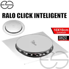 Ralo Click Inteligente 10x10 Cm Quadrado Redondo Inox Cromado - Veda Cheiro Banheiro Casa Cozinha ES