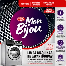 Detergente Pó Limpa Maquina Lava Roupa Mon Bijou Bombril 80G