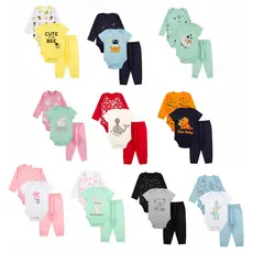 Kit Roupa de Bebe 15 Peças Body  Curta e Longa e Mijão  Feminino e Masculino