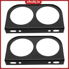 🏠 Suporte Suporte de Medidor 2PCS Preto para Modificadores Automotivos no Painel do