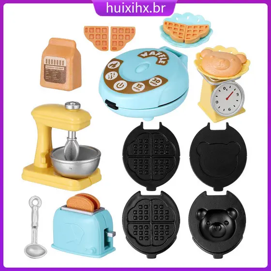 🍳 1Conjunto Brinquedo Mini Torradeira Plástico Para Brincar Multicolorido