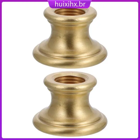 🏠 2Peças Conector Em Cobre Dourado Para Luminárias De Mesa