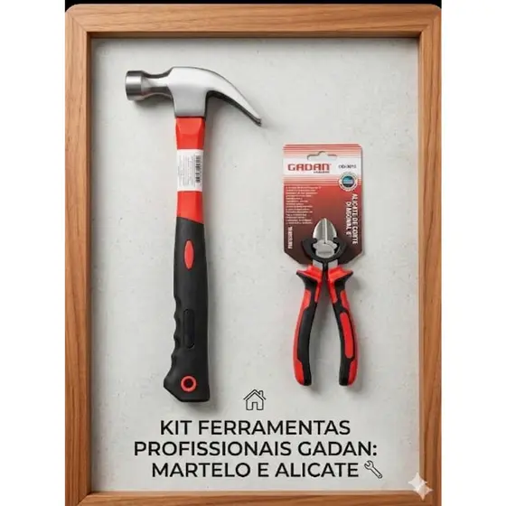 Kit Essencial de Manutenção: Martelo Unha + Alicate de Corte Diagonal 6"