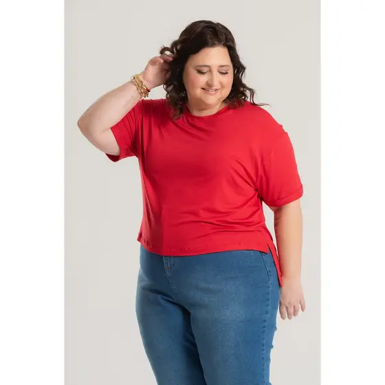Blusa Manga Italiana Plus Size em Viscose Leve e Fresquinha para o Dia a Dia Calor Verão