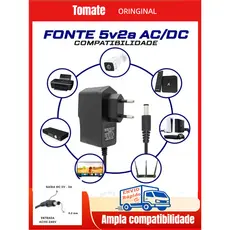 fonte de energia alimentaçao bivolt 5v 2a para tv box 2A Original Tomate