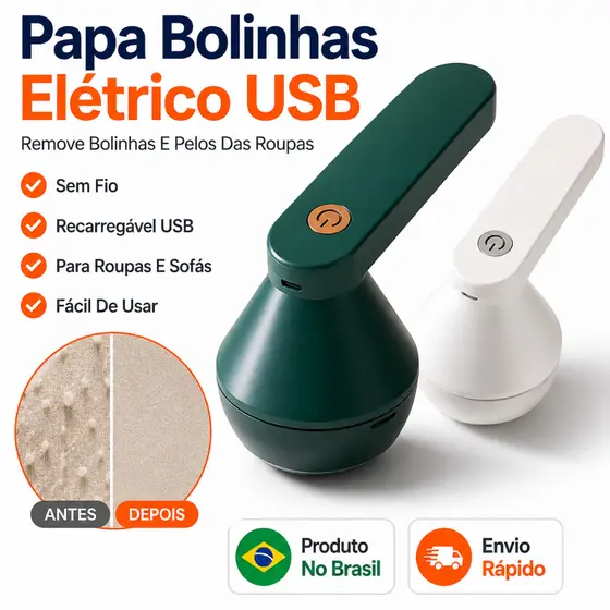 Papa Bolinhas Elétrico USB Recarregável Tira Pelos Roupa Sofá
