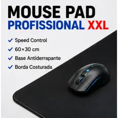Mouse Pad Gamer 60x30cm Grande Profissional Base Antiderrapante Borda Costurada Speed para PC Notebook Escritório