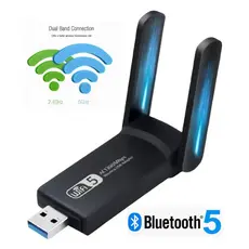 Adaptador Wifi 5ghz Usb 3.0 Dual 5g 1300mbps Mu-mimo Wave 2