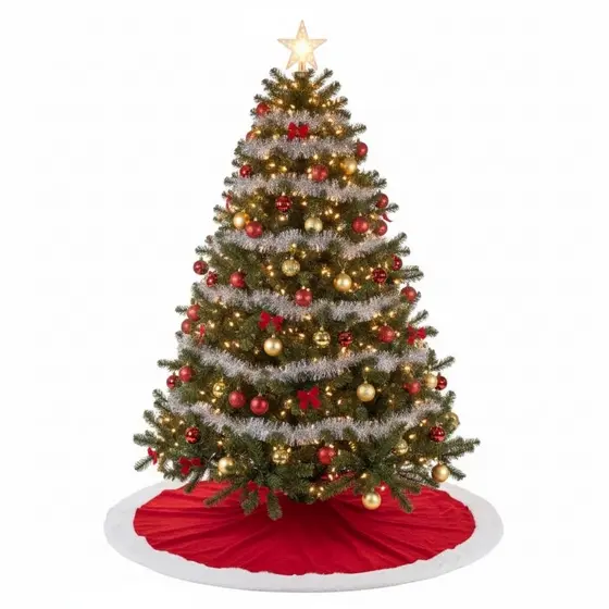tapete saia de árvore para decoração de natal 45 cm