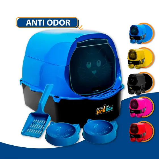 Banheiro Fechado Gato furba Caixa De Areia Toalete Sanitário Sandbox
