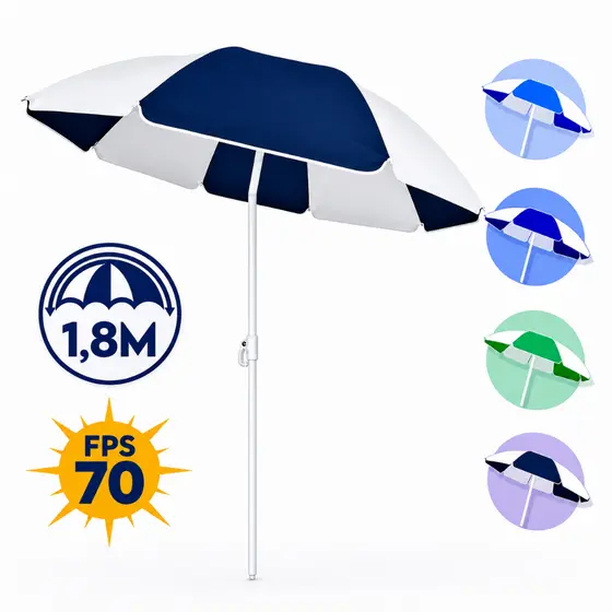 Guarda Sol Praia Gigante 1,80m Piscina E Pesca Proteção UV FPS 70