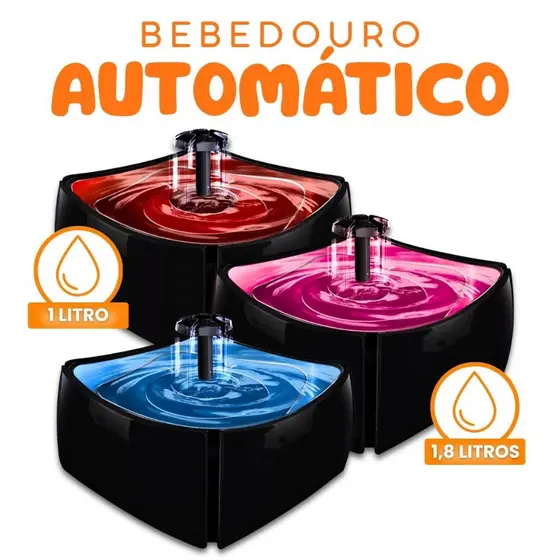 Bebedouro Automático Fonte Água Cachorro Gato
