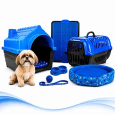Kit Cachorro Completo Raças Pequenas Gatos Casinha Caixa de Transporte Caminha Milao Europa