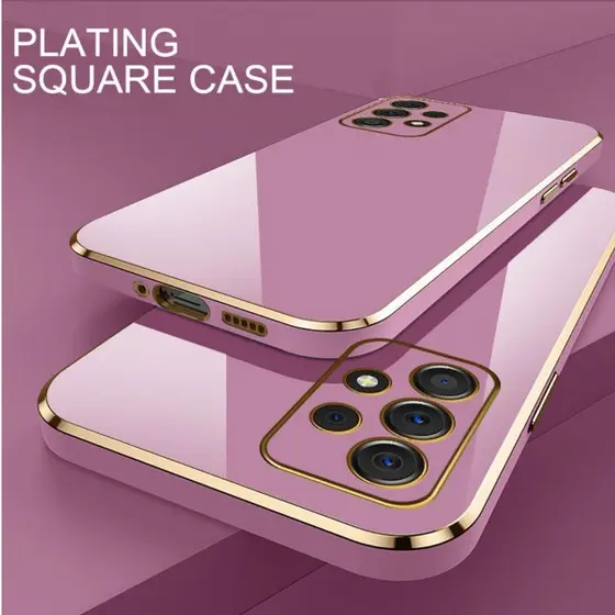 Kelly Capas Capinha Borda Dourada para Samsung A02,A12,A22,A32,A52,A72,A03,A13,A23,A53,A73