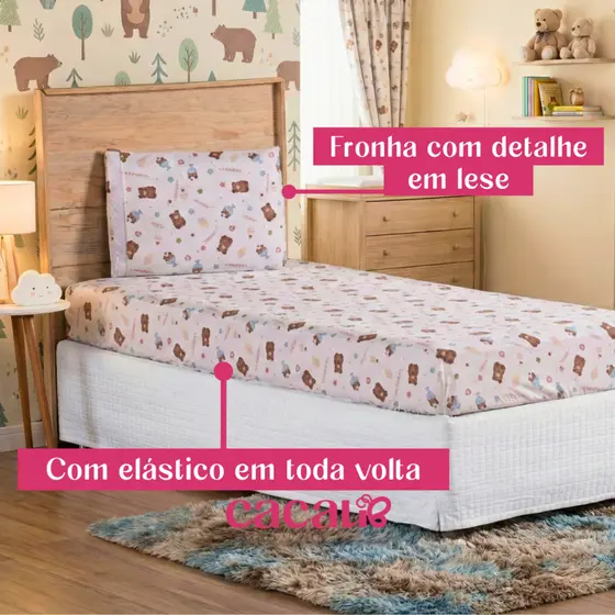 Jogo De Lençol Solteiro 2 Peças Estampado - Varias Estampas