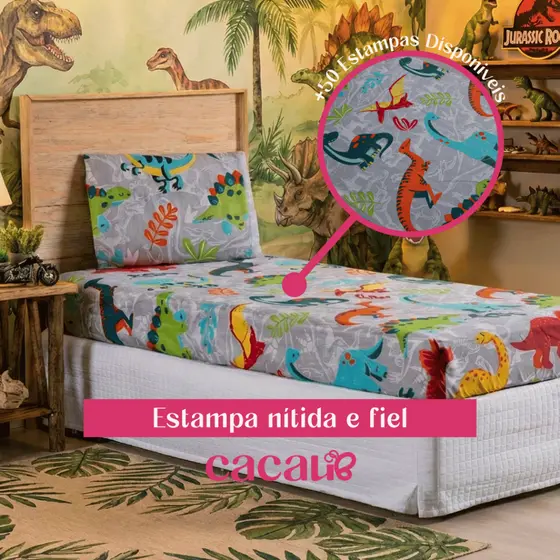 Jogo De Lençol Solteiro 2 Peças Estampado Estampas Sortidas Variadas