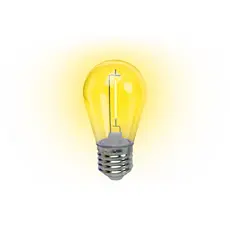 Kit 4 Lâmpadas LED Filamento Foxlux Amarelo 1W E27 220V IP44 8,5lm Decorativa Varal Festa Jardins