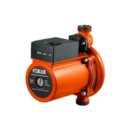 Bomba Pressurizadora Foxlux 120W Fluxostato Automático, Operação Silenciosa e Conexão Rosca