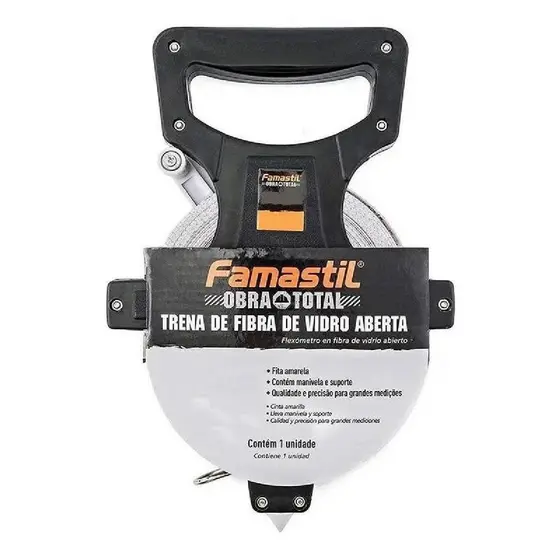 Trena de Fibra de Vidro Famastil 50mx13mm Aberta | leveza, durabilidade