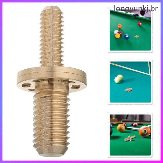 🚗 1Conector Dourado Em Latão Para Taco De Bilhar Com Extensão