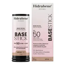 HIDRABENE BASE STICK FPS 50 15g 5 TONS CLARA, MÉDIA, ESCURA