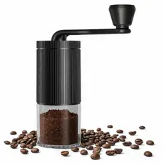 Moedor de Café Manual com Ajuste de Moagem Grosso Médop Fino Portátil com Manivela Regulável